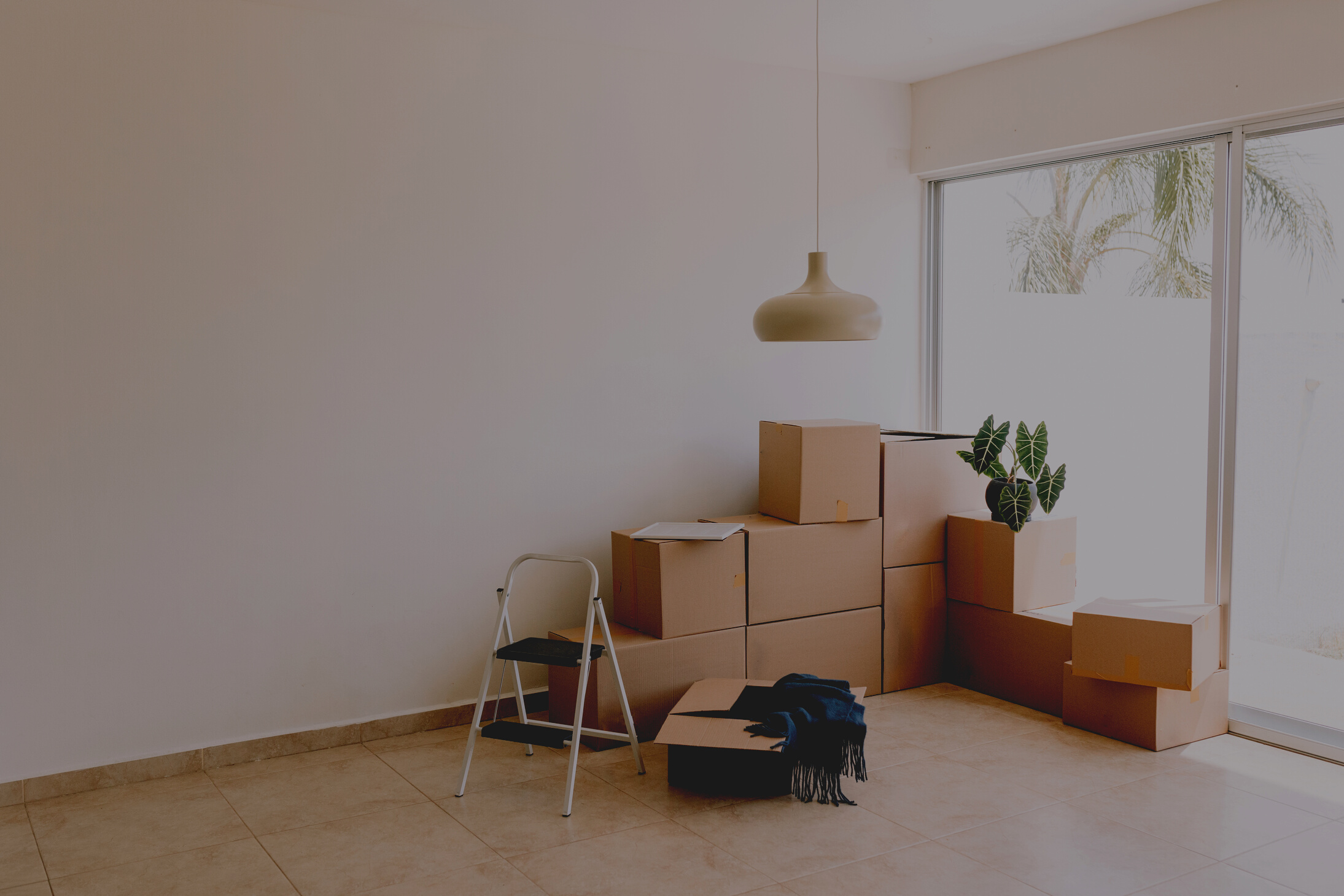 Moving In Moving Boxes in a House